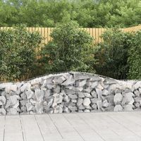 cesta de gaviones  gavion para piedras  gavion decorativo forma arco hierro galvanizado 400x50x6080 cm cfw830046