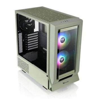 Torre Thermaltake Verde Midi Tower Ventanas Vidrio Templado RGB ATX 7 Slot 2x140mm