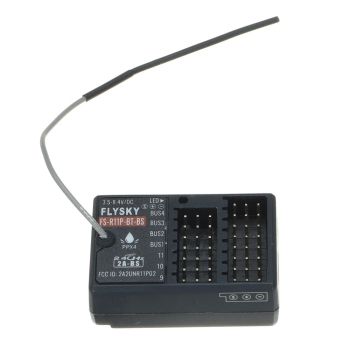 Flysky FS-R11P-BT-BS 2.4GHz 11CH 2A-BS Protocolo de salida PWM receptor bidireccional para control remoto MG11-BT-BS coc