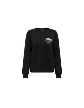 Sudadera Only Onlkimmie L/S O-Neck Negro Mujer