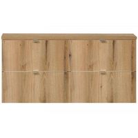mueble de bano bajo lavabo newport con 4 cajones 120x60x40 cm - efecto roble
