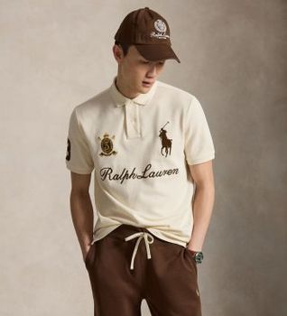Polo Ralph Lauren para hombre. 710B20009001 Polo Casual beige (XXL), Algodón, Manga corta