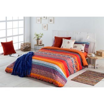 Cotton Artean - Funda Nordica  Indi Ii Cama De 180 ( 260 X 260 Cm ) + 2 Fundas De Almohada ( 45 X 110cm) Algodón 100%