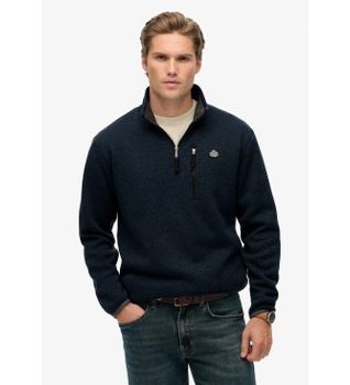 Superdry para hombre. M2014257A Sudadera Storm Half Zip marino (XL), Casual, Poliéster