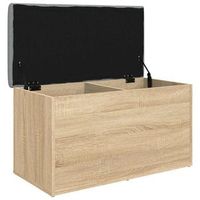 banco de almacenaje roble sonoma 82x42x45 cm madera de ingenieria vidaxl