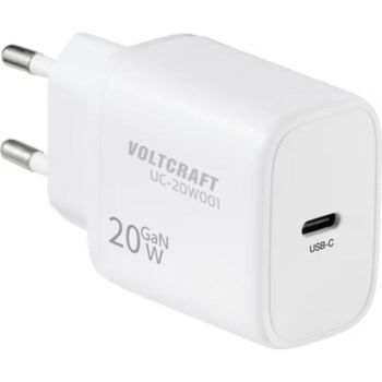 Cargador USB-C Voltcraft UC-20W001 20W GaN Power Delivery 3.0