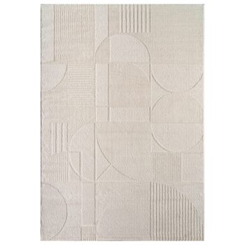 Alfombra moderna Sumo crema 200x290 cm