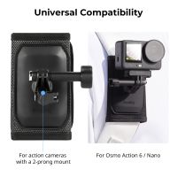 soporte de correa para mochila smallrig para dji osmo action 6  nano con adaptador de liberacion rapida 360    cabezal esferico y soporte de 2 puntas -6306