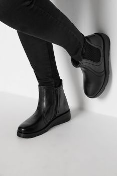 Botines Negros Chelsea En Ancho Especial