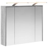 armario con espejo de bano  mueble de bano gris sonoma 735 x 16 x 625 cm