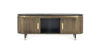 mueble de tv bronce en madera de mango y bronce 150cm