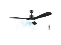 ventilador de techo - cecotec energysilence aero 5290 stone pro 132 cm motor dc doble altura luz regulable ultrasilencioso temporizador negro