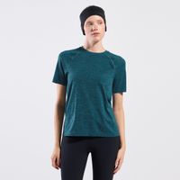 odlo essential seamless  camiseta de running mujeres - color petroleo