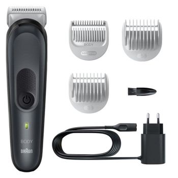 Braun BG3350 Recortadora Corporal 3 Cabezales Inalámbrica Resistente al Agua en Negro