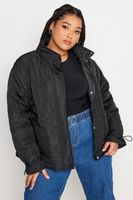 yours cazadora acolchada negra mujer curvy y tallas grandes yours