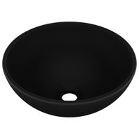 lavabo de lujo redondo ceramica negro mate 325x14 cm