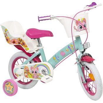 Bicicleta Infantil Con 12 Pulgadas Gaticornio Con Adornos De Arcoíris