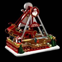 atraccion barco pueblo iluminado 41 led h33cm musical