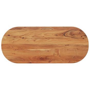 Tablero De Mesa Ovalado Madera Maciza De Acacia 140x60x3,8 Cm Vidaxl