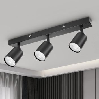Aigostar Lámpara de Techo Inteligente 3 Focos GU10 Compatible con Alexa Bluetooth Mesh, Plafón Foco de Techo LED Regulable Colores, Apliques Interior Ajustables y Giratorios para Dormitorio Cocina