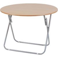 mesa plegable o100 cm madera haya vaporizada