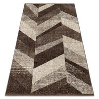 alfombra feel 567315044 diseno espiga marron oscurogris 80x150 cm