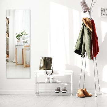Espejo De Pared Rectangular De Cuerpo Entero/espejo De Cuerpo Entero Con Borde Biselado 110 X 38 Cm