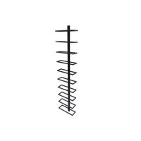botellero de pared para 10 botellas metal negro 265 x 105 x 125 cm