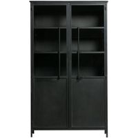 vitrina de 2 puertas de metal h170cm - negro