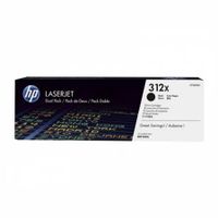 hp 312x black original high capacity toner cartridge cf380xd - twin pack