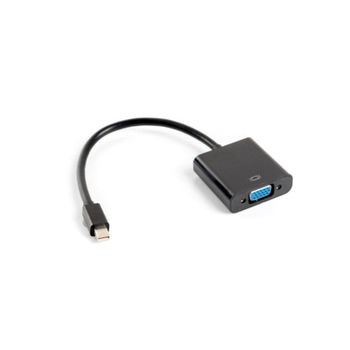 Adaptador Lanberg AD-0006-BK Mini DisplayPort a VGA 0,2m 1920x1200 Macho/Hembra