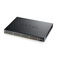 switch zyxel 48 puertos gigabit 2x10g cobre 4xsfp l3 poe 960w rack qos