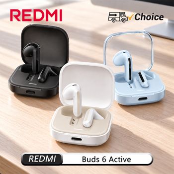 Audífonos Originales REDMI Buds 6 Active TWS, Controlador Dinámico de 14.2mm, Micrófono Dual con Reducción de Ruido en Llamadas, Batería de 30H, Bluetooth 5.4, IP54, CN