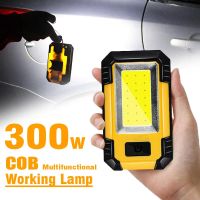 luz de trabajo recargable de 4000mah linterna cob superbrillante de 30w con banco de energia portatil magnetico para exteriores lampara de emergencia para acampar