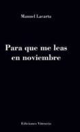 Para que me leas en noviembre