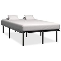 estructura de cama sin colchon metal negro 140x200 cm vidaxl