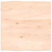tablero de mesa madera maciza roble borde natural 60x60x2 cm vidaxl
