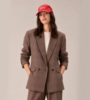 circolo 1901 para mujer fd4116 chaqueta gales marron 42 casual algodon clasico