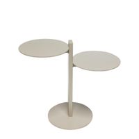 mesa auxiliar de metal gris
