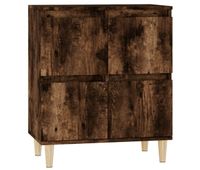 vidaxl aparador madera contrachapada color roble ahumado 60x35x70 cm