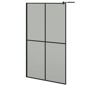 vidaxl mampara de ducha accesible vidrio templado oscuro 118x190 cm