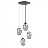 lampara de techo celeste grafito 4 luces