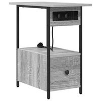 mesita de noche  armario de noche  mesa de noche con cajon gris sonoma 60 x 30 x 61 cm