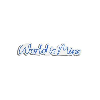 Iluminación Led Decorativa De Plástico World Is Mine Azul 16x78x2 Cm