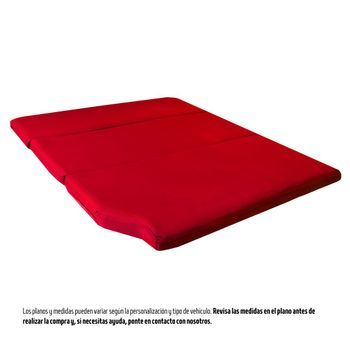Colchón Para Camper Volkswagen California Confortline - 5cm De Grosor Con Hr 25kg/m3 Y 3cm De Viscoelástica - Rojo