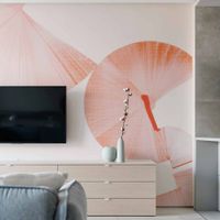 papel pintado panoramico grafico rojo 150 x 250cm
