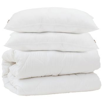 Juego De Edredón | Duvet Con Almohada 3 Piezas Microfibra Y Plumas De Pato
