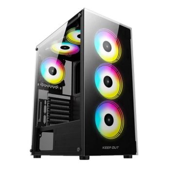 Caja Gaming Keep Out XC-210 Glass ARGB ATX/Micro ATX/ITX Vidrio Templado Negra