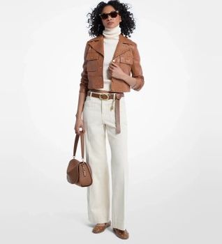 Michael Kors para mujer. MT690ACLSA Jeans Violette blanco roto (40), Casual, Algodón