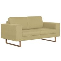 sofa de 2 plazas de tela verde 156 x 82 x 75 cm vidaxl